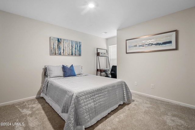 bedroom with carpet floors