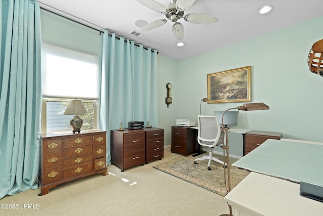 127 Kings Creek Dr, Bluffton, SC 29909 - carpeted home office with ceiling fan