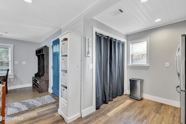 interior space with plenty of natural light and light wood-type flooring