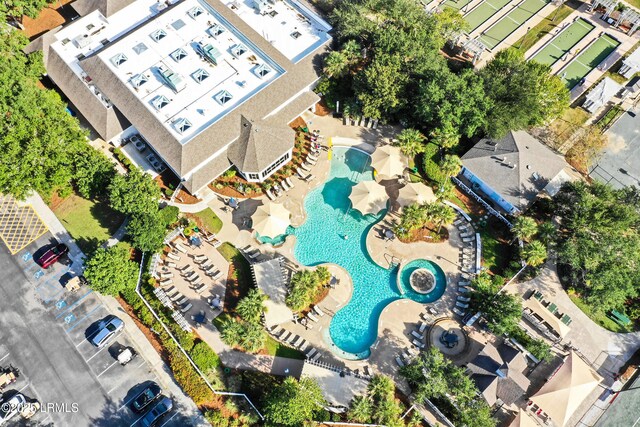 264 Aurora Way, Bluffton, SC 29909 - drone / aerial view of a pool