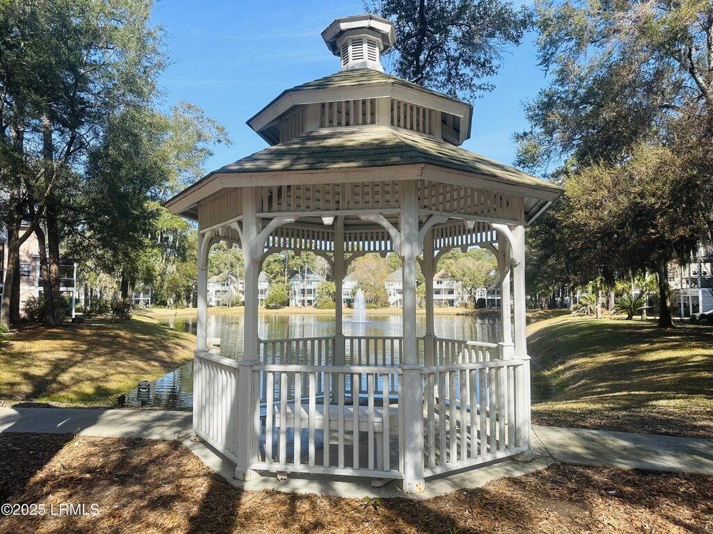 40 Victoria Square Dr, Hilton Head Island, SC 29926 - view of home's community featuring a gazebo and a water view