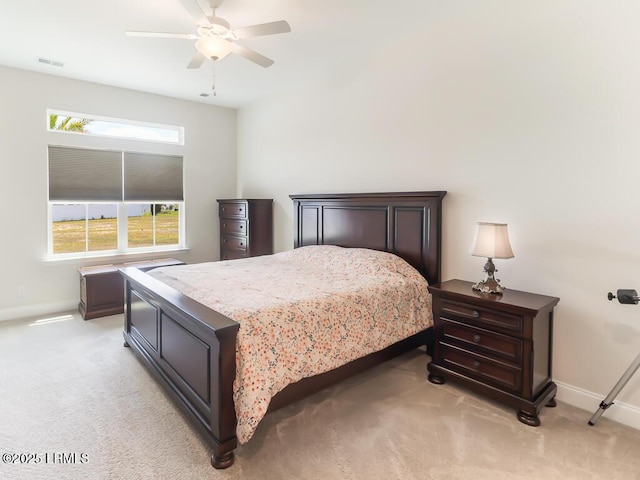 1872 Hearthstone Lake Dr, Ridgeland, SC 29936 - bedroom featuring baseboards, light colored carpet, and a ceiling fan