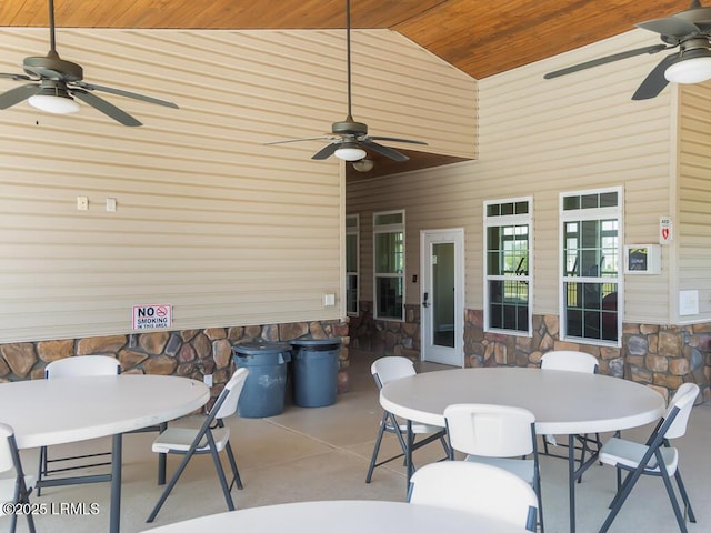 1872 Hearthstone Lake Dr, Ridgeland, SC 29936 - view of patio featuring outdoor dining space and ceiling fan