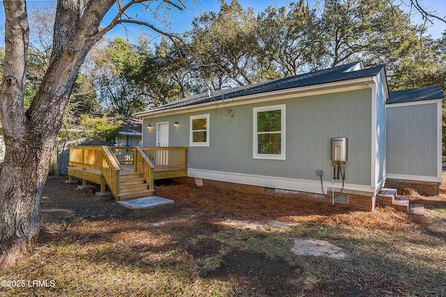 416 Meritta Ave, Beaufort, SC 29902 - back of property with a deck and crawl space
