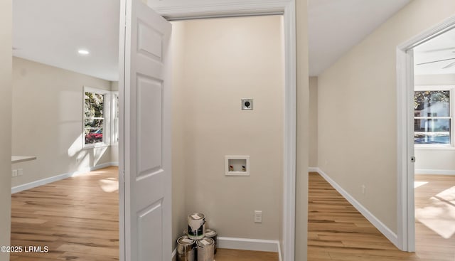 416 Meritta Ave, Beaufort, SC 29902 - corridor featuring light wood-style flooring, baseboards, and recessed lighting