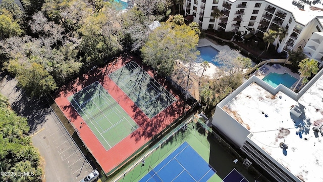 birds eye view of property