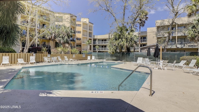 view of pool featuring a patio area