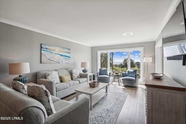 21 S Forest Beach Dr Unit 210, Hilton Head Island, SC 29928 - living area featuring crown molding and wood finished floors