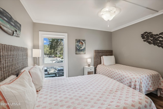 21 S Forest Beach Dr Unit 210, Hilton Head Island, SC 29928 - bedroom with ornamental molding and wood finished floors