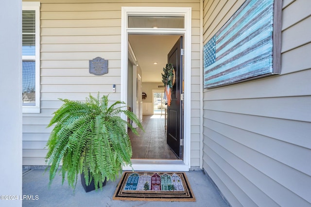 view of doorway to property