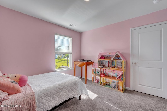 bedroom with carpet floors