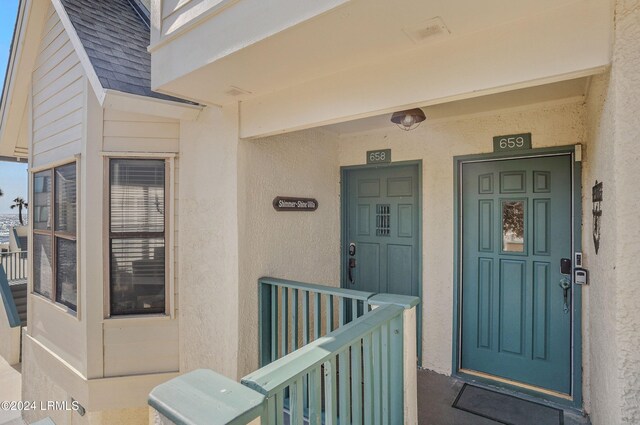 view of doorway to property