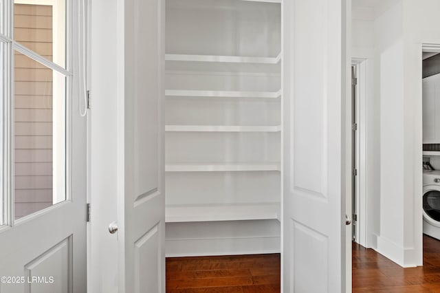 closet with washer / dryer