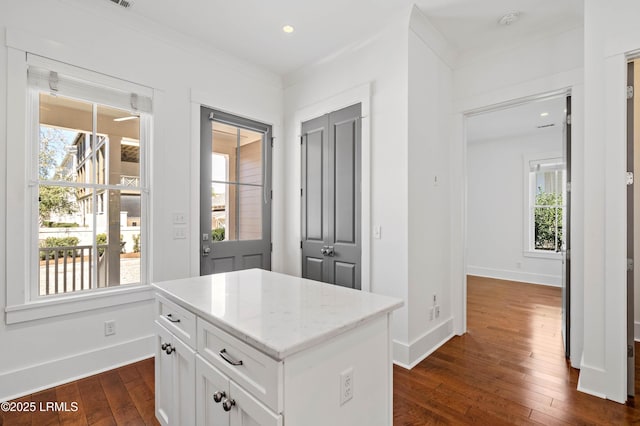 spacious closet featuring dark wood-style floors