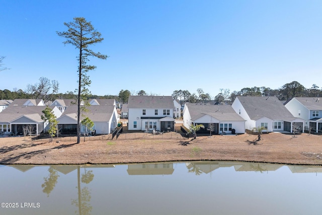 water view featuring a residential view