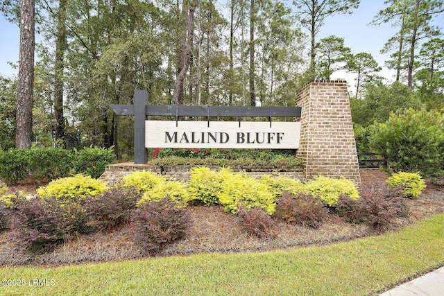 view of community sign