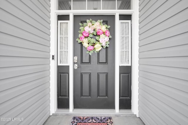 view of doorway to property