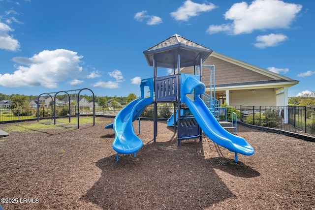 community playground with fence