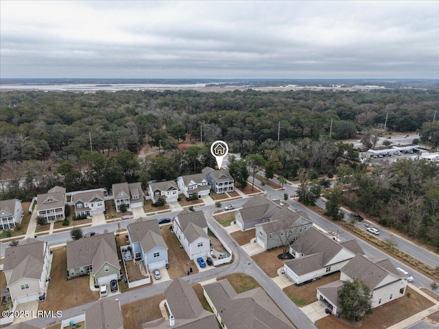 3614 Oyster Bluff Dr, Beaufort, SC 29907 - aerial view featuring a residential view and a view of trees