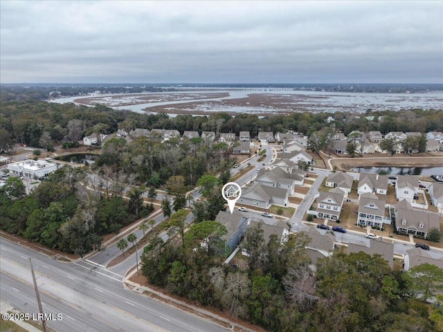 3614 Oyster Bluff Dr, Beaufort, SC 29907 - bird's eye view with a residential view and a water view