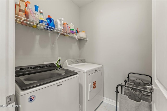 3614 Oyster Bluff Dr, Beaufort, SC 29907 - washroom with baseboards, washing machine and dryer, and laundry area