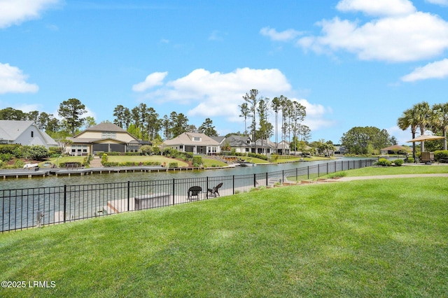 222 Hampton Lake Dr, Bluffton, SC 29910 - view of property's community featuring fence, a water view, a yard, and a residential view