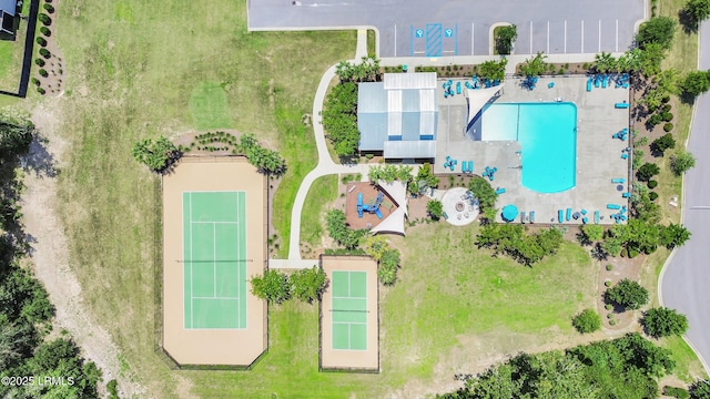 223 Rudder Run, Bluffton, SC 29910 - bird's eye view of a pool area