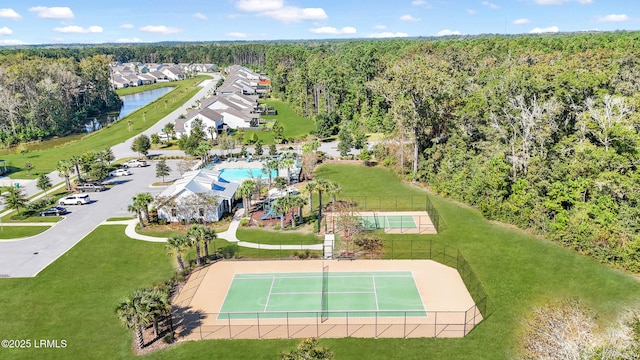 223 Rudder Run, Bluffton, SC 29910 - drone / aerial view of a forest and a pool area
