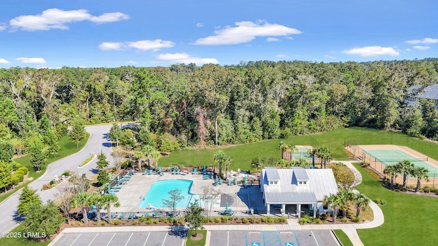 223 Rudder Run, Bluffton, SC 29910 - drone / aerial view of a heavily wooded area