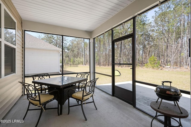 view of sunroom