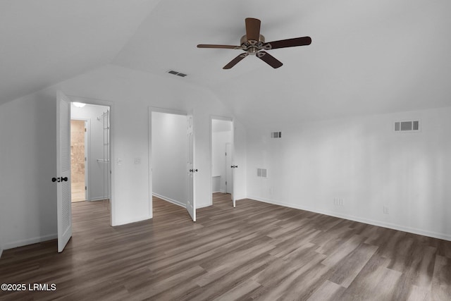 53 Salt Marsh Dr, Hilton Head Island, SC 29926 - bonus room featuring vaulted ceiling, a ceiling fan, wood finished floors, and baseboards