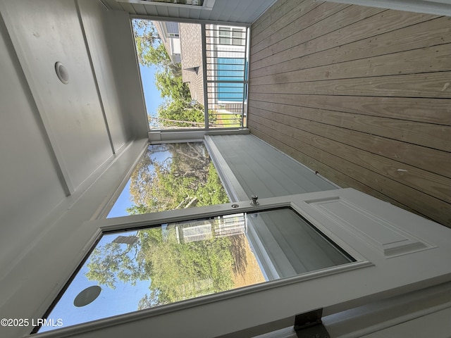 view of entry to storm shelter