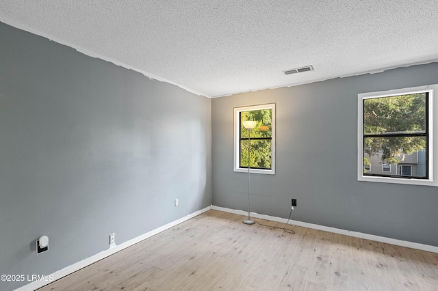 2304 Pine Ct S Unit 1, Beaufort, SC 29902 - unfurnished room with a textured ceiling, light wood-type flooring, plenty of natural light, and baseboards