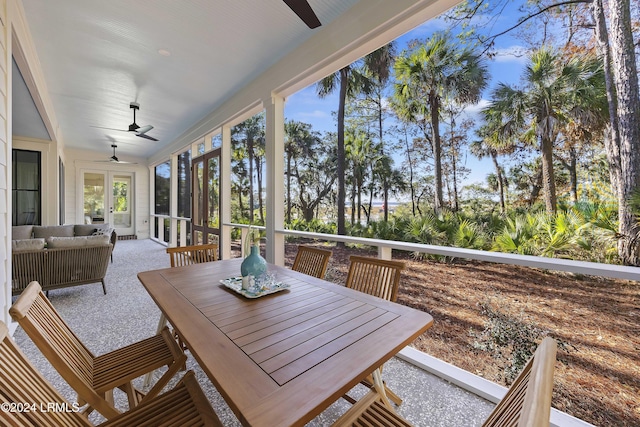 view of sunroom / solarium