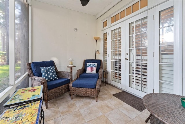 view of sunroom