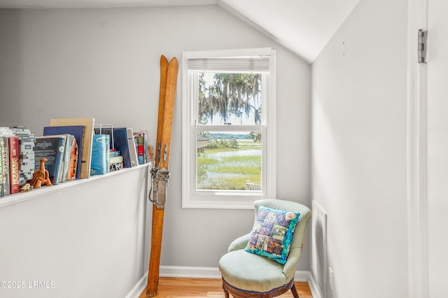 5 Petigru Dr, Beaufort, SC 29902 - living area with lofted ceiling and wood finished floors