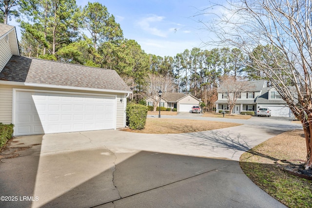 exterior space featuring a garage