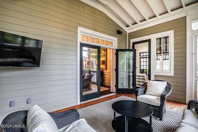 view of patio featuring an outdoor living space