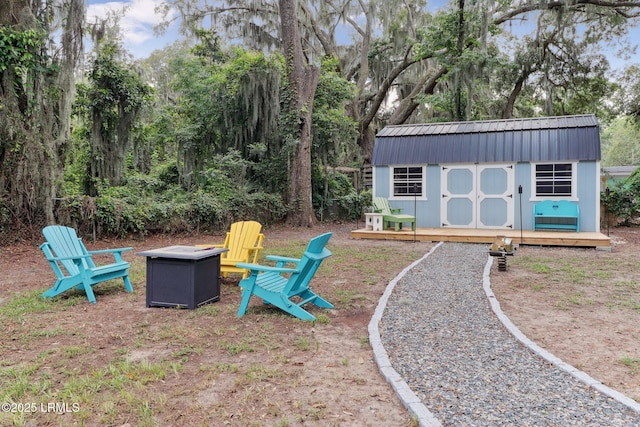 1617 Paris Ave W, Port Royal, SC 29935 - view of yard featuring an outdoor fire pit