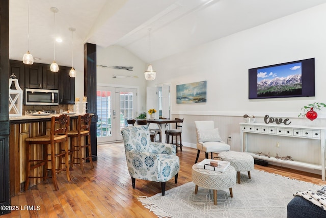 1617 Paris Ave W, Port Royal, SC 29935 - living area with light wood-type flooring and french doors
