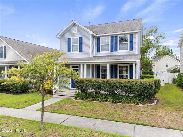 view of front of house featuring a front yard