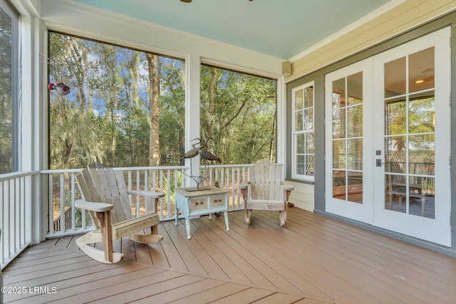 view of sunroom / solarium