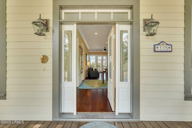 view of doorway to property