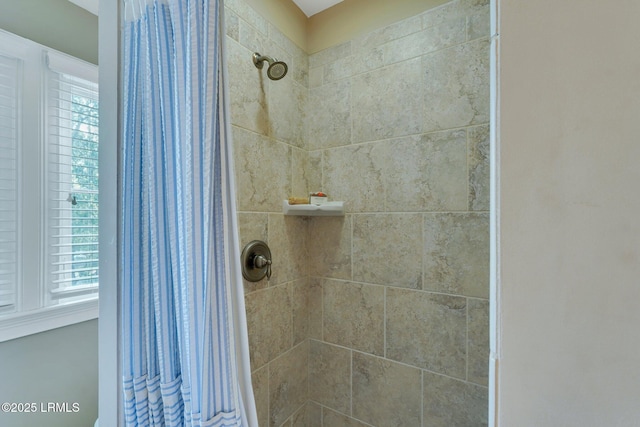 details with tiled shower