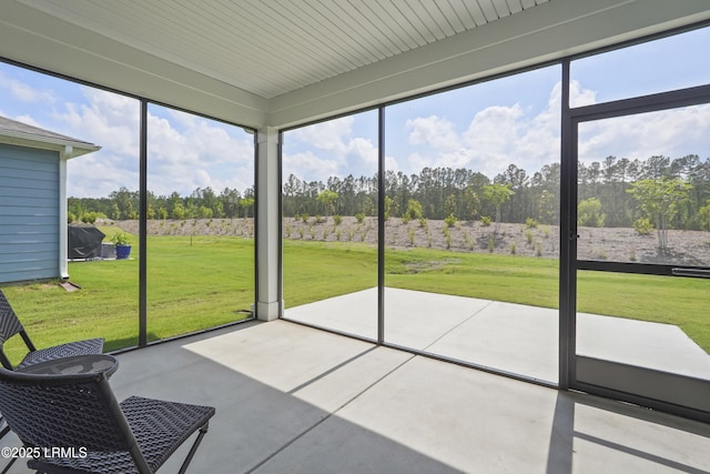 821 Aurora Way, Bluffton, SC 29909 - unfurnished sunroom featuring healthy amount of natural light and view of scattered trees