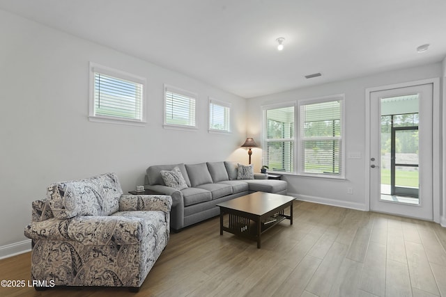 821 Aurora Way, Bluffton, SC 29909 - living area with wood finished floors and baseboards