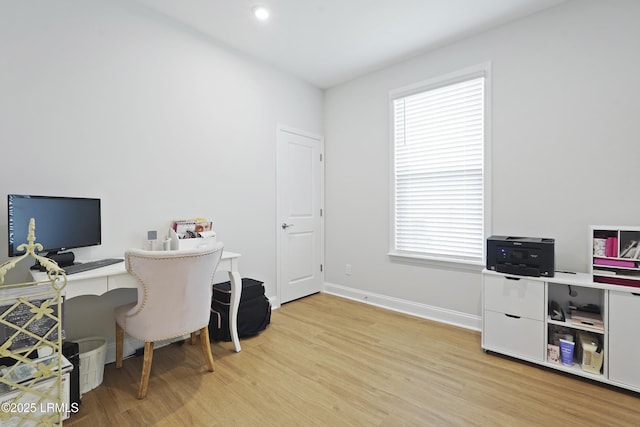 821 Aurora Way, Bluffton, SC 29909 - office area with light wood finished floors, baseboards, and plenty of natural light