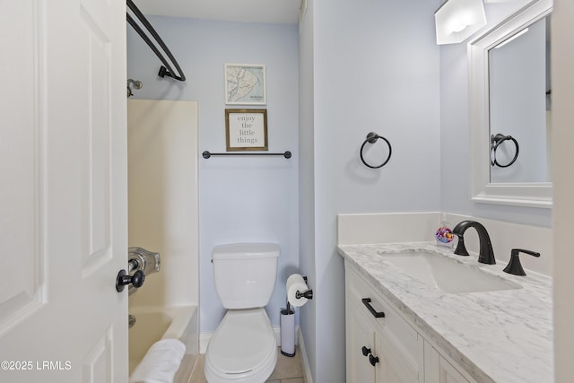 663 William Hilton Pkwy Unit 3410, Hilton Head Island, SC 29928 - full bath with vanity, toilet, shower / bathtub combination, and tile patterned flooring