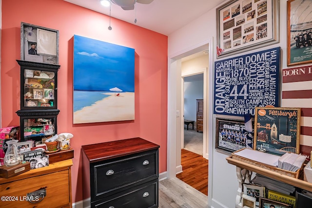 interior space featuring light hardwood / wood-style flooring