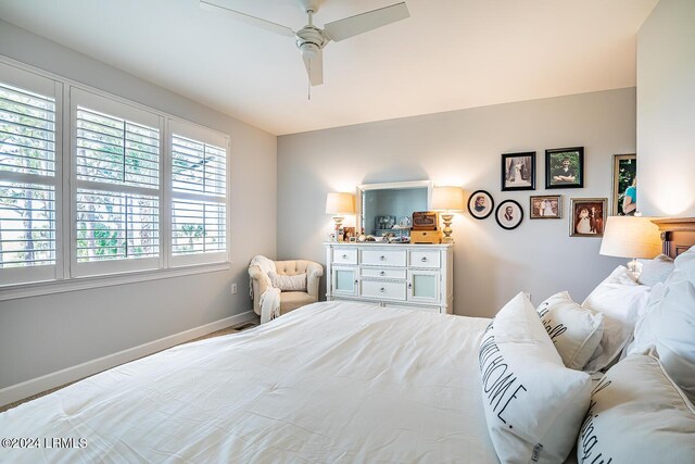 bedroom with ceiling fan